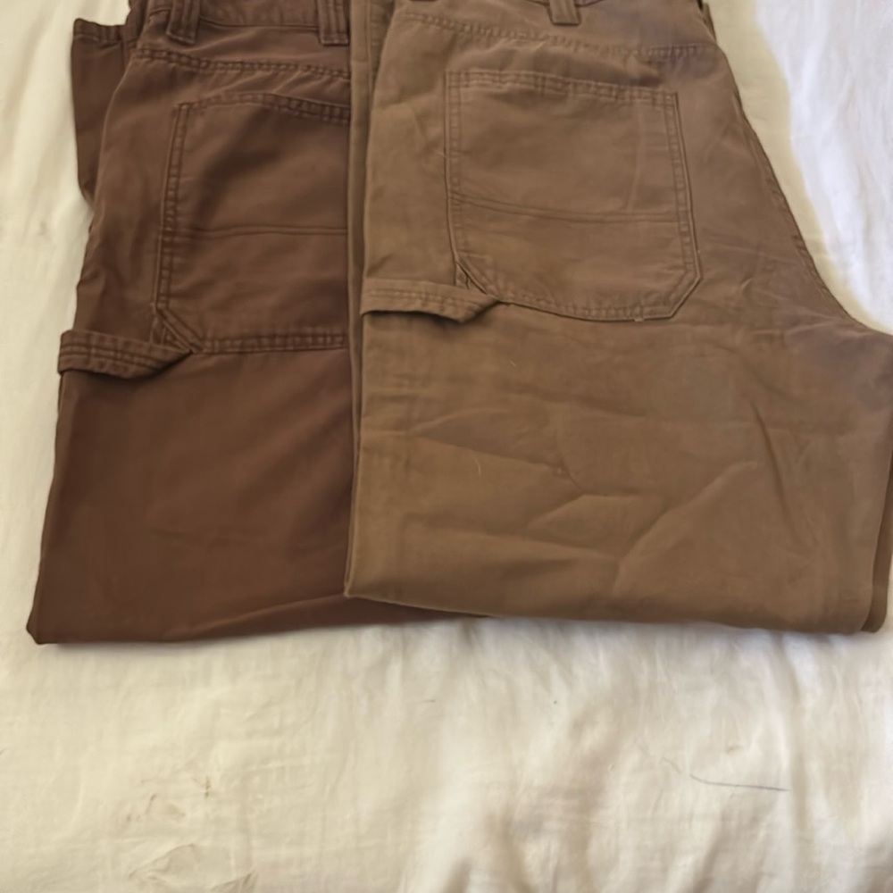 Tan Cargo Pants with Classic Straight Leg men’s work wear lot of 2